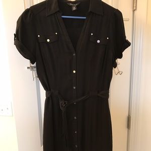 WHBM Button Up Little Black Dress