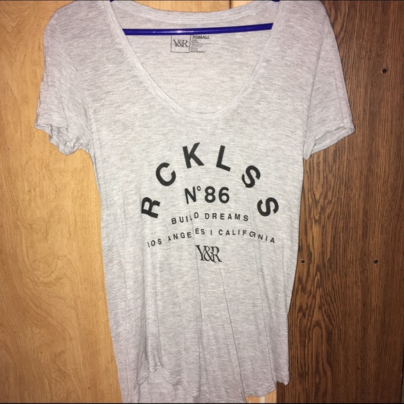 Young & Reckless Tops - Young and Reckless Grey T-Shirt