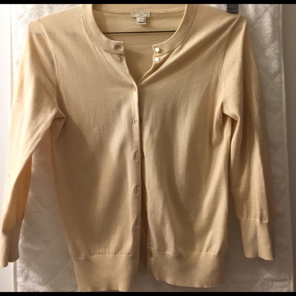 JCREW Claire cardigan. Cream. Small