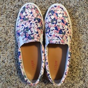 J. Crew Factory floral slip ons