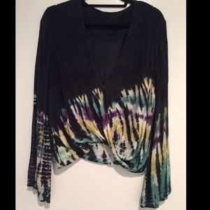 Young Fabulous & Broke tie dye wrap top
