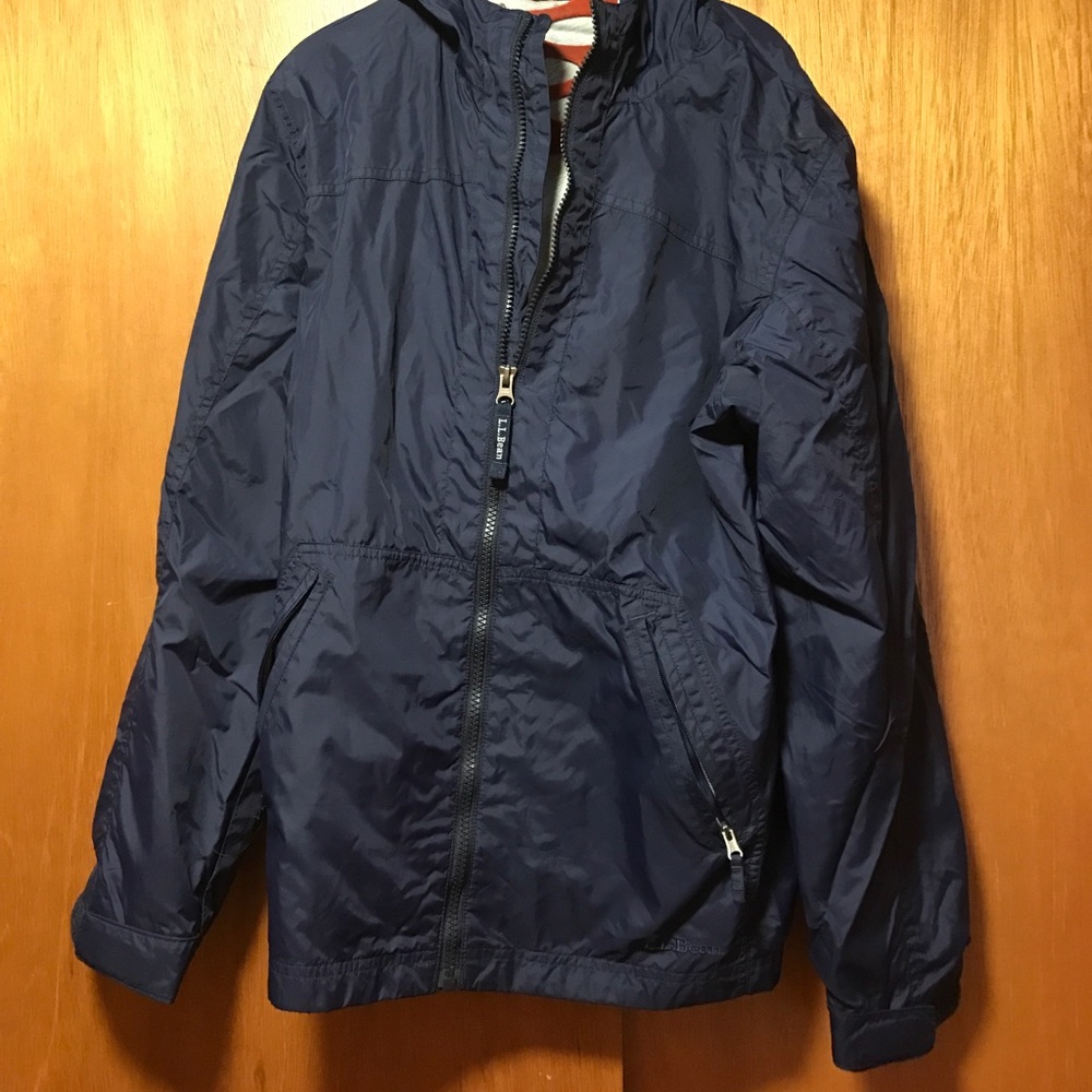 Youth LL Bean hooded rain jacket