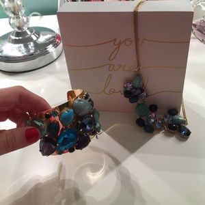Statement necklace and bracelet