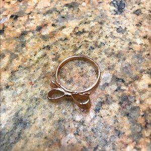 Kate spade rose gold bow ring size 8
