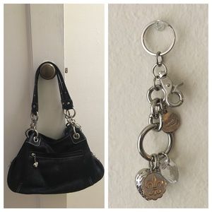 Kathy VZ Black handbag with silver hardware