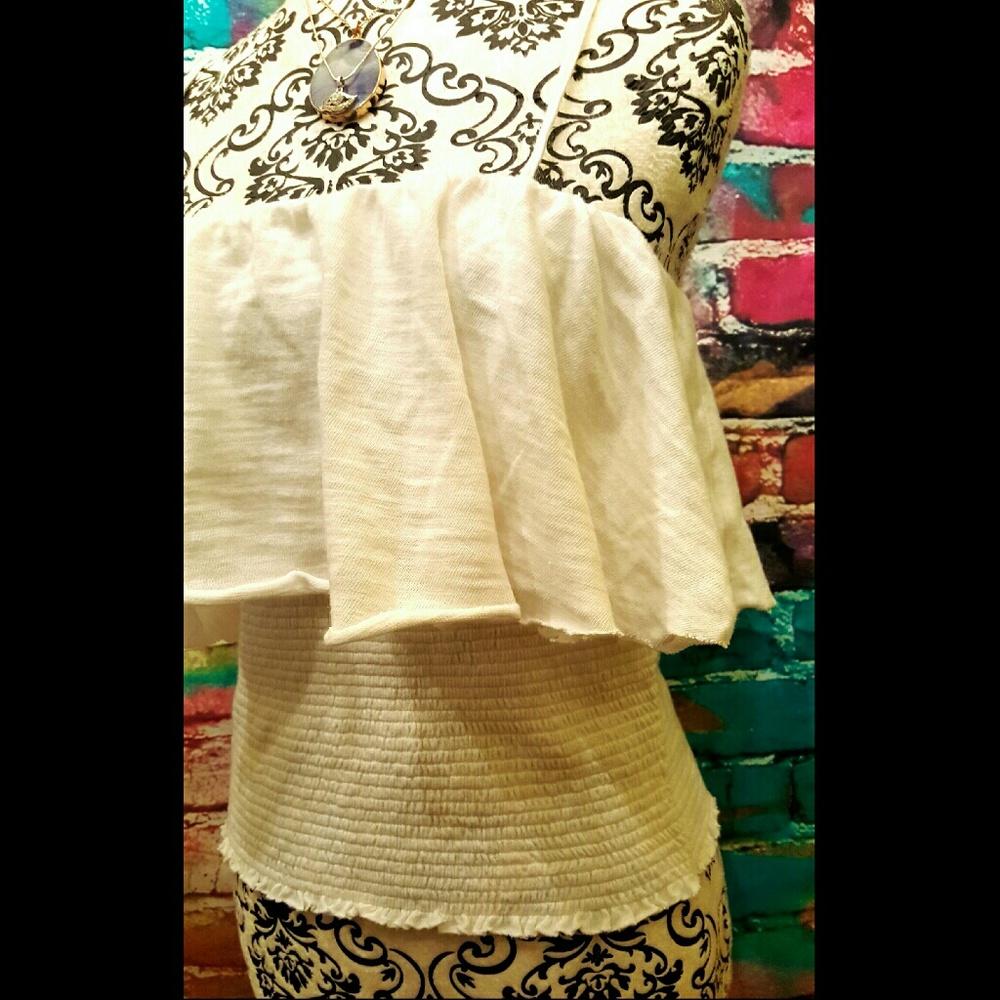 ❌SOLD❌Free People Layered Strappy Smocked Top Cami - Picture 4 of 6