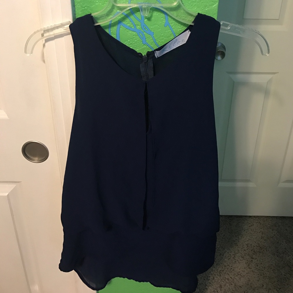 Navy blue blouse