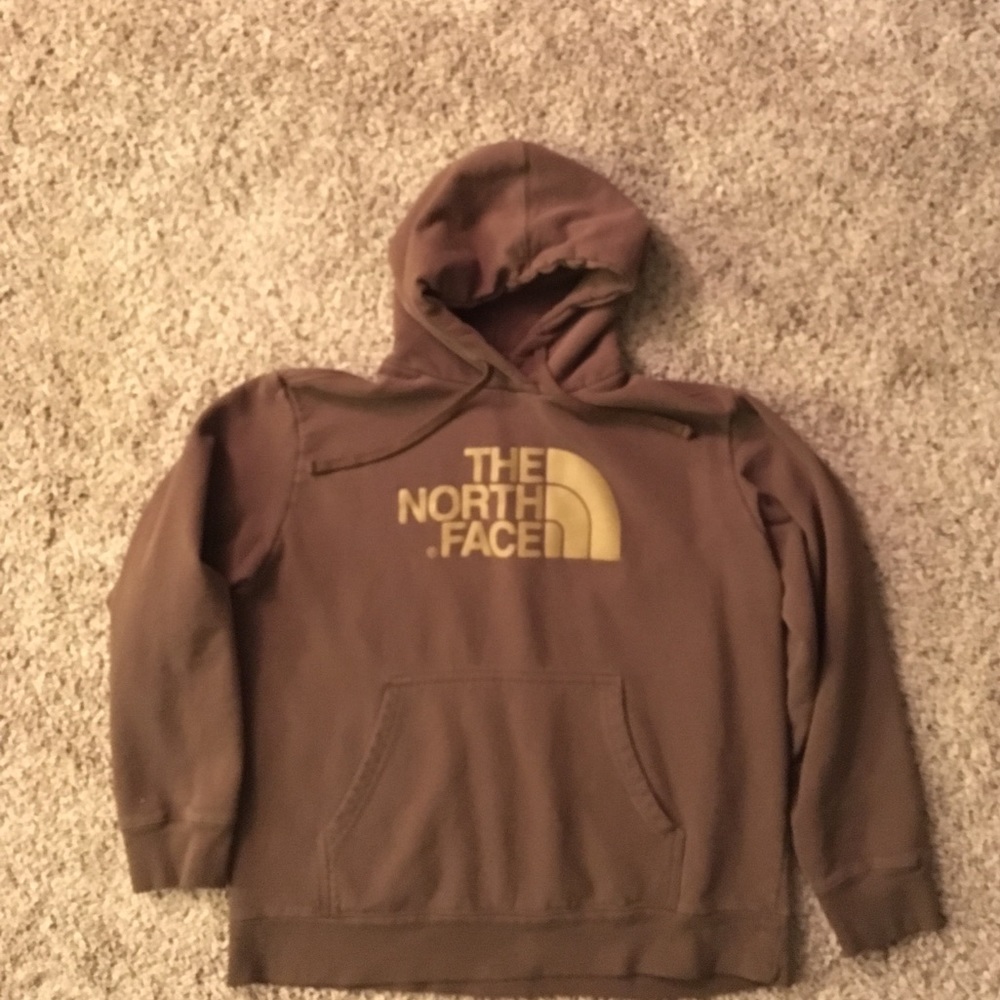 The north face brown xl men's hoodie