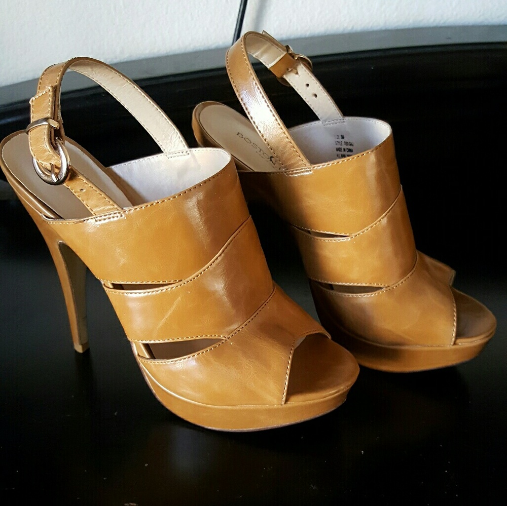 Camel platform shoes