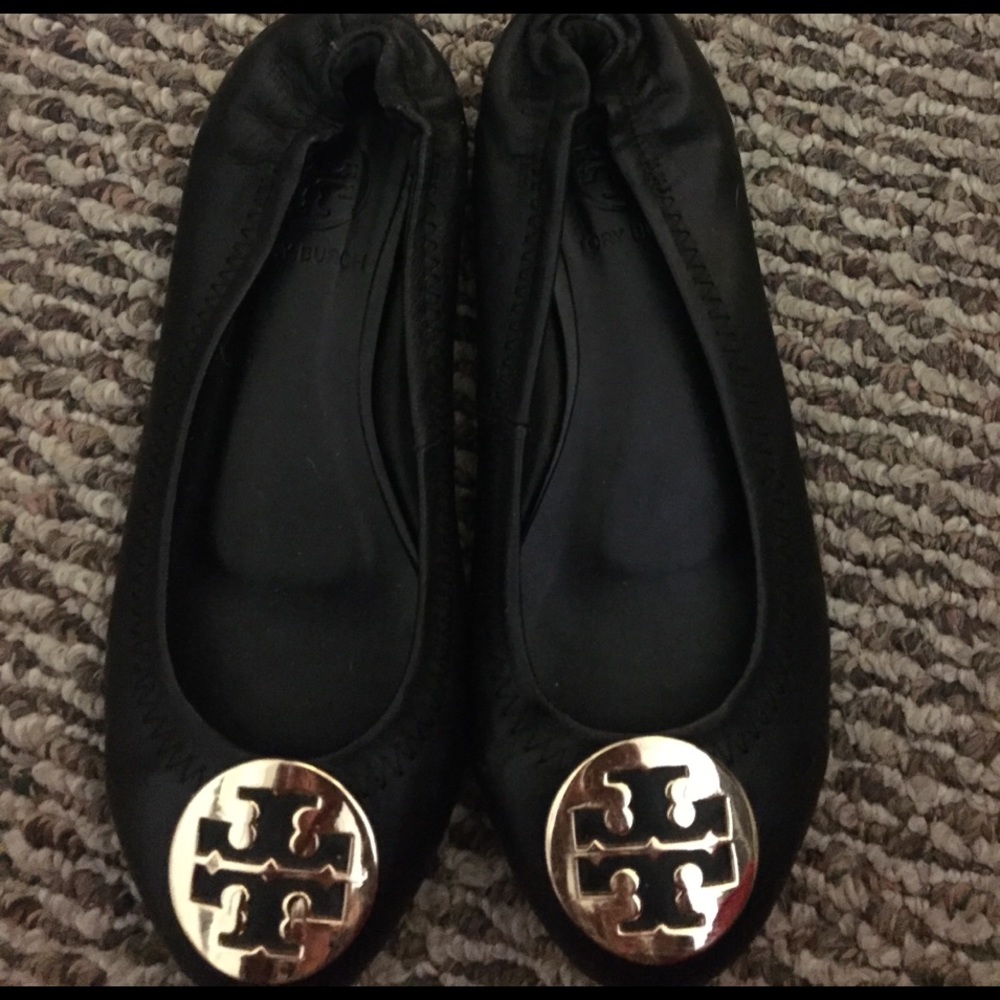 Tory Butch Black Flats