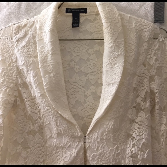 INC lace jacket. Cream. XS - Picture 2 of 5