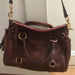 Dooney Chestnut vachetta florentine small satchel