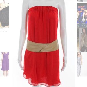 Haute Hippie Tube Dress with Suede Belt