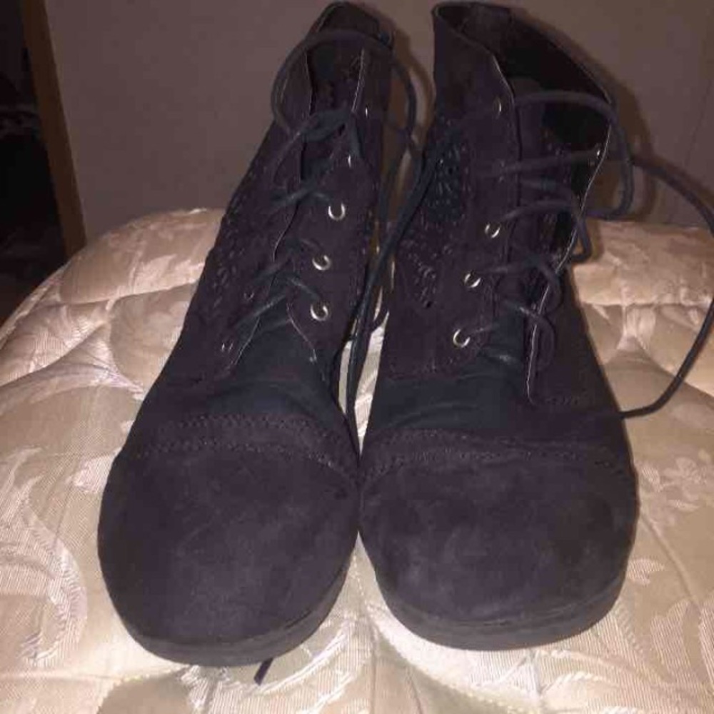 Charlotte Russe Black Heeled Boots