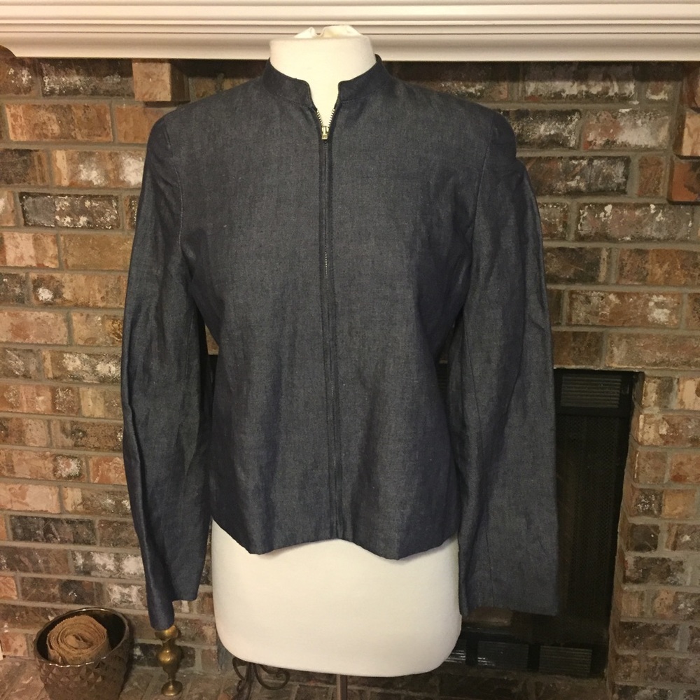 Jones New York Linen blend modern blazer sz 8