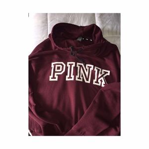 VS PINK howl neck long sleeve MAROON