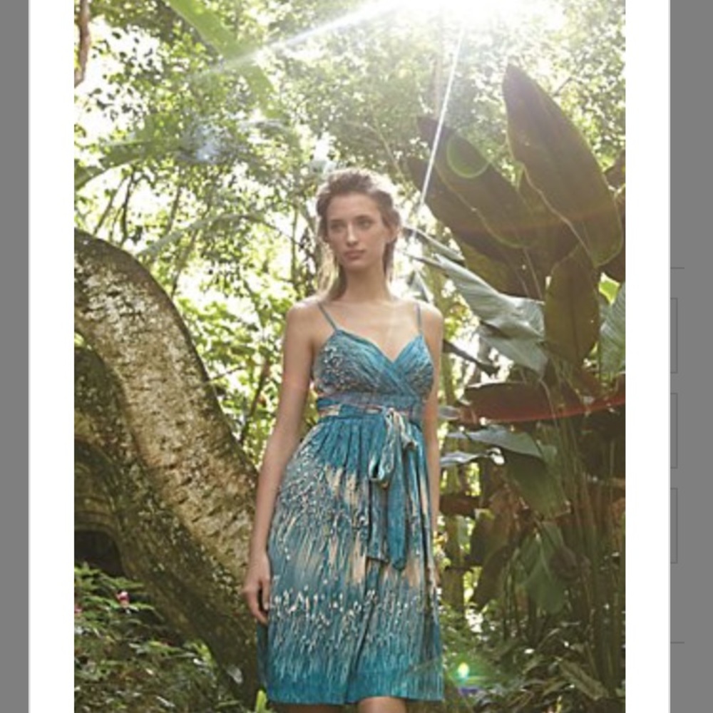 Anthropologie Lil Caballo Falls silk dress