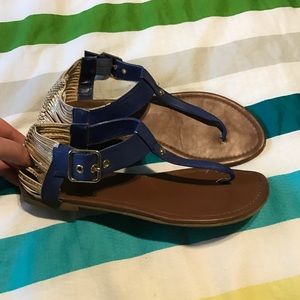 Blue Thong Sandals