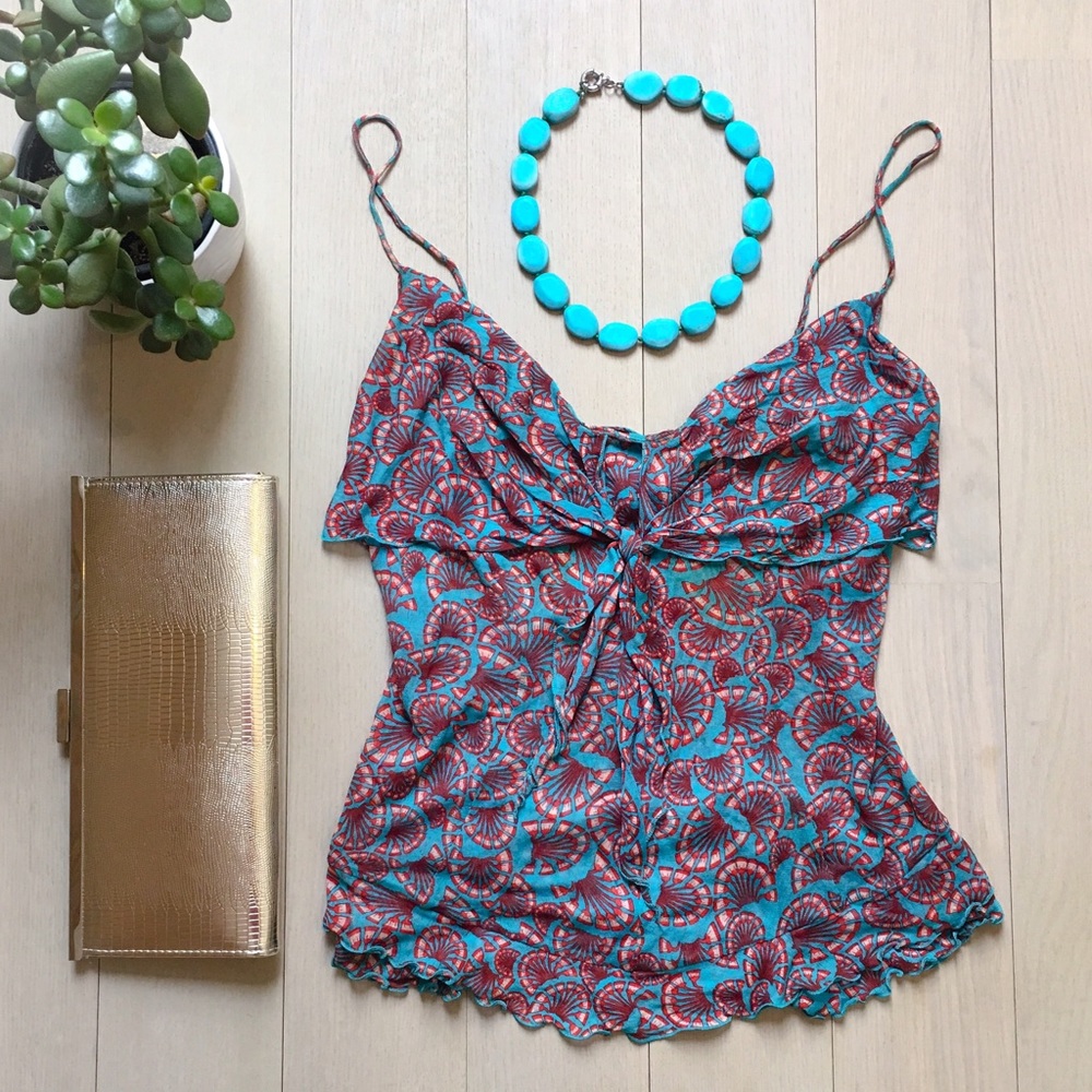 🎉 HP🎉 DVF Silk Print Cami Top 💕