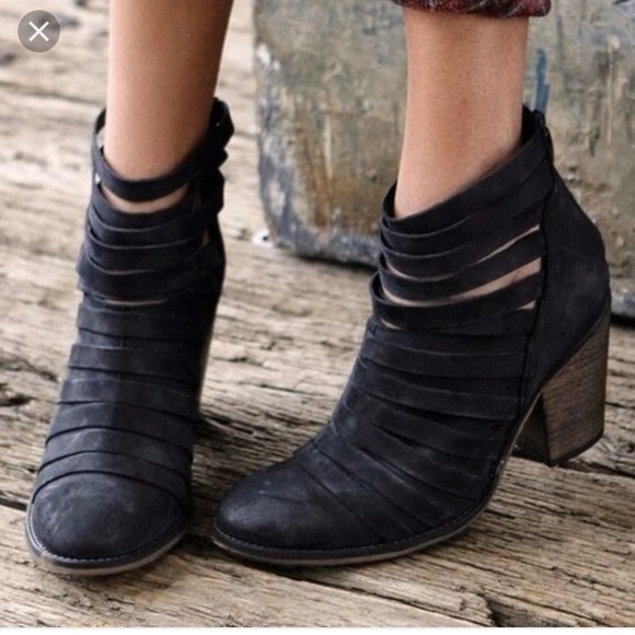 Free People Hybrid Heel Booties (37) black