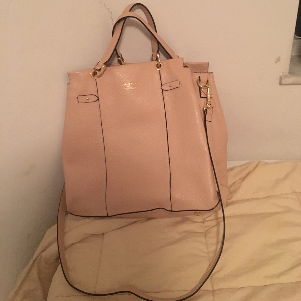 Light pink Iacucci genuine Italian leather handbag