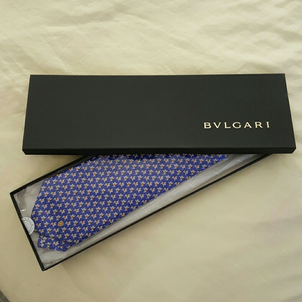 Bvlgari Calvary Print Silk tie