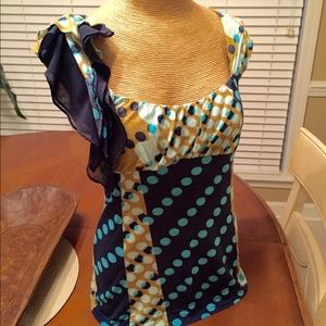 Ric Rac tank with ruffle detail - Anthropologie