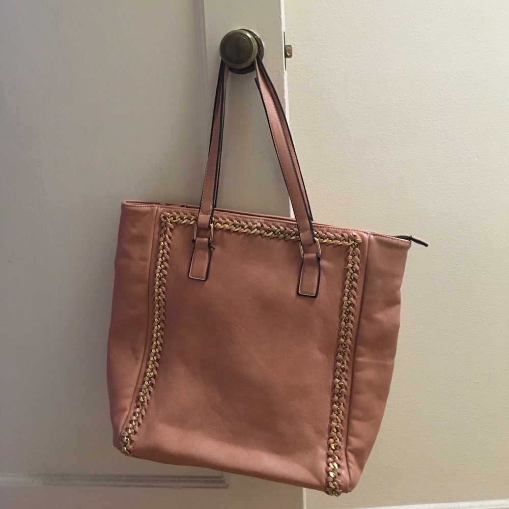 Beautiful Blush Pink Large Faux Leather Tote Bag
