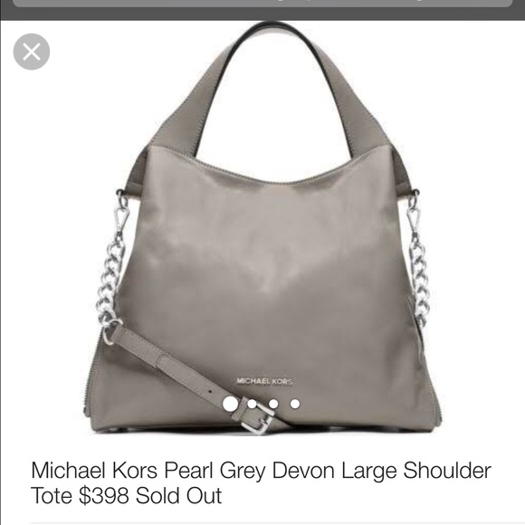 Michael Kors Pearl Grey Devon - Lg Shoulder Bag - Picture 3 of 7
