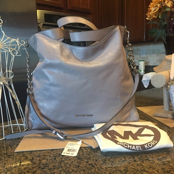 Michael Kors Pearl Grey Devon - Lg Shoulder Bag - Picture 4 of 7