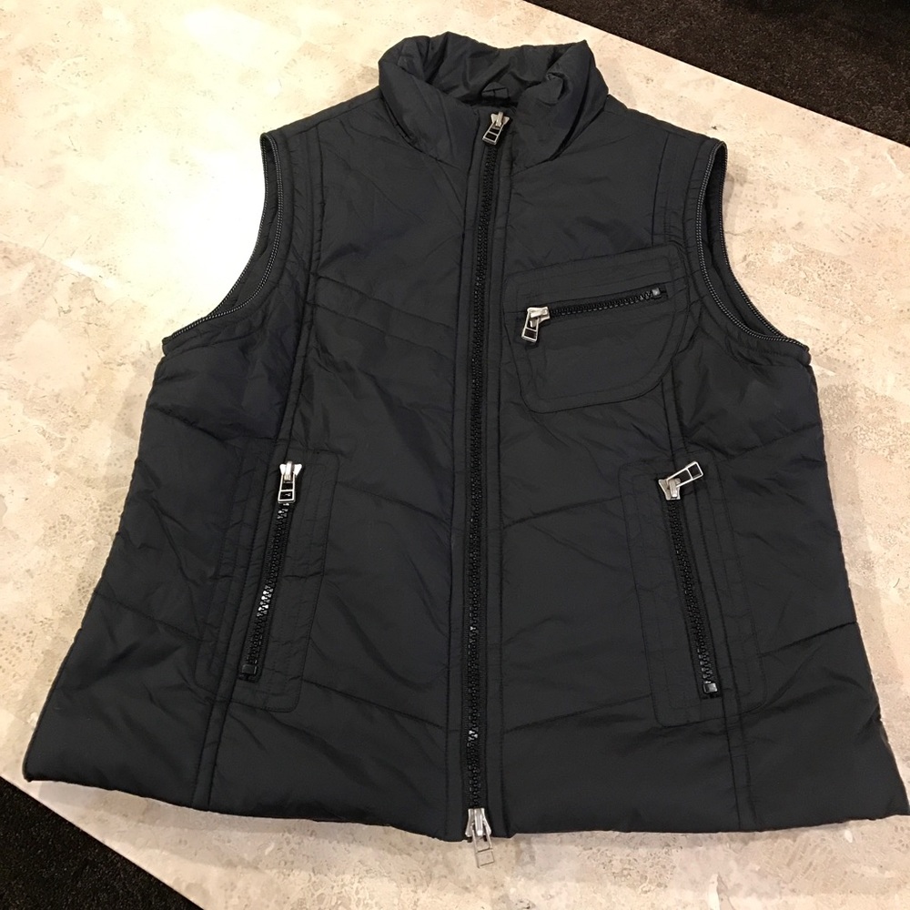 Rafaella black zipper up Vest