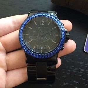 Michael Kors Watch (Black and Blue)