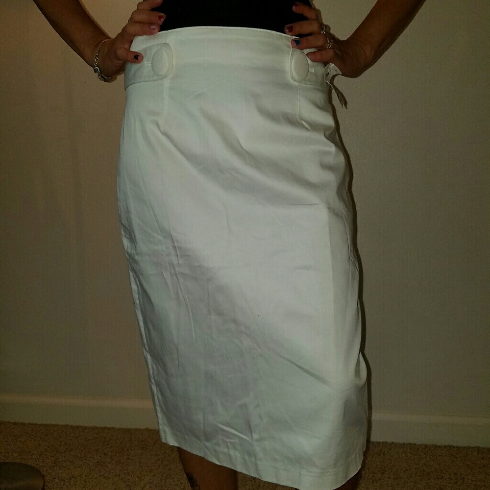 NWT White A-line Skirt Sz 6