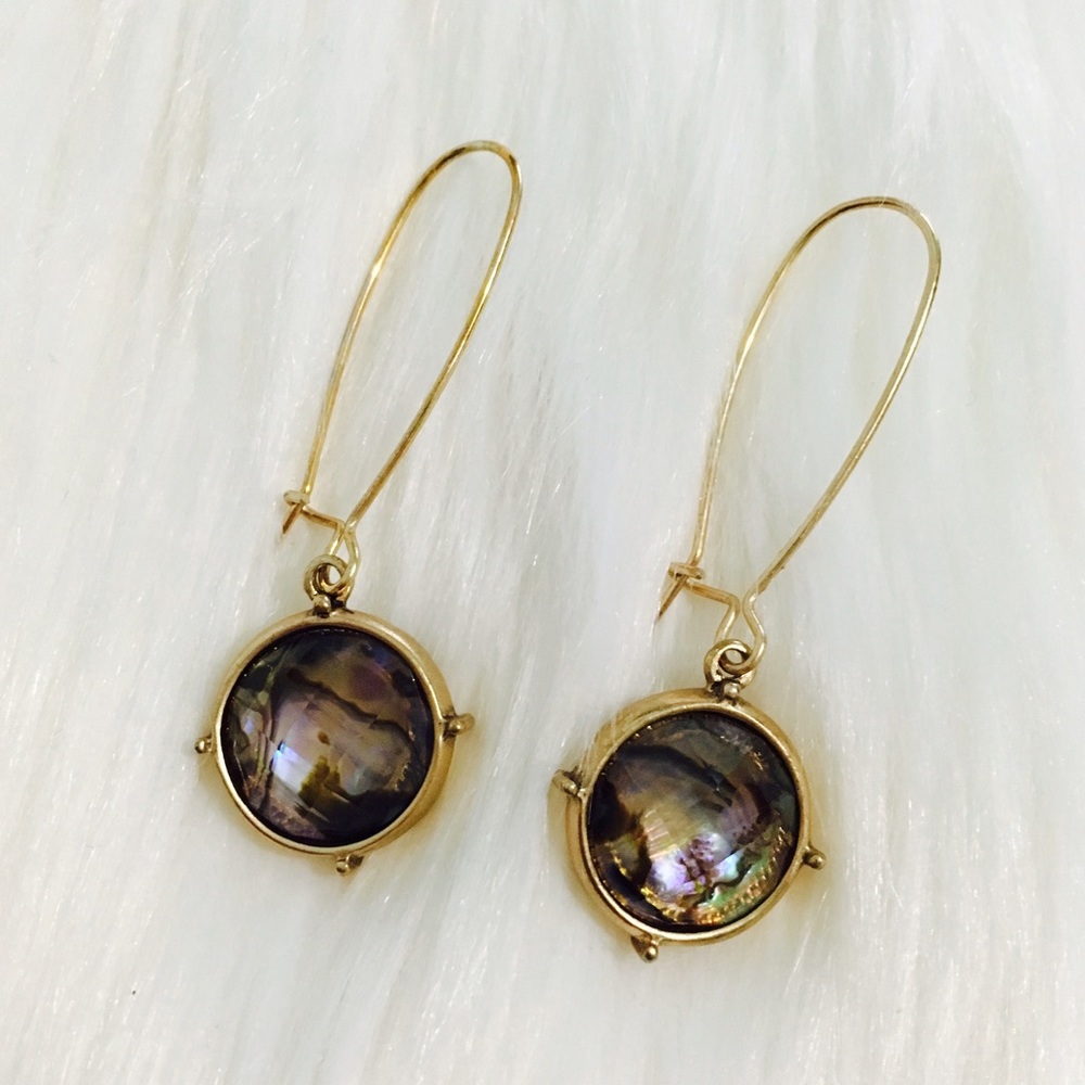 Gold Tone Round Earrings
