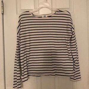 Navy and white striped shirt. Old navy. Sz xs