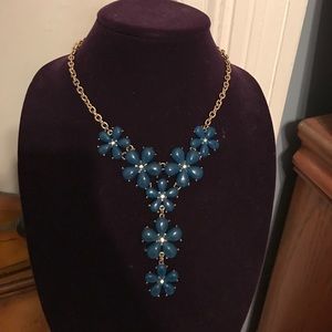 Blue floral necklace
