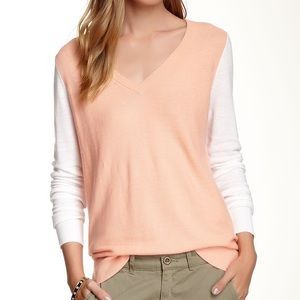 Equipment Chelsea Peaches & Cream V-neck Sweater
