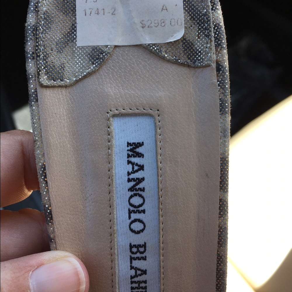 Manolo Blahnik leopard Mules kitten heels 37.5