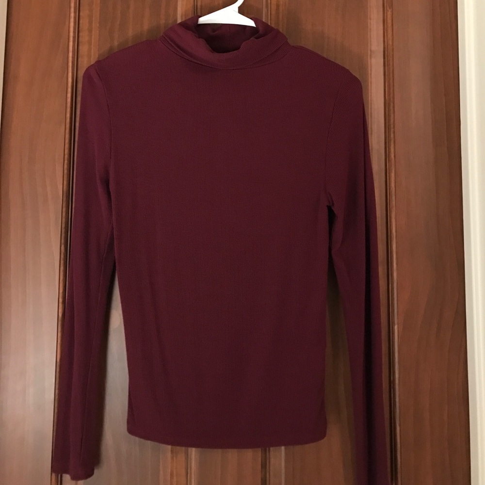 Maroon turtleneck