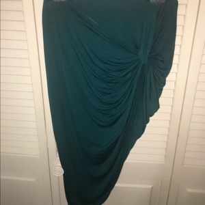 Emerald asymmetrical skirt