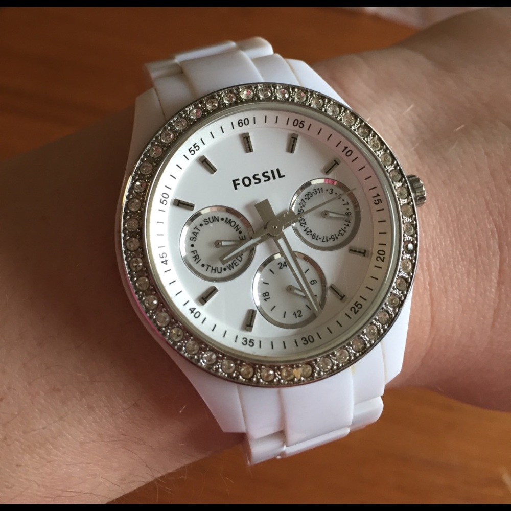 Fossil Stella White Resin Watch
