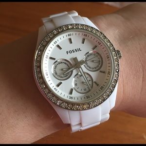Fossil Stella White Resin Watch