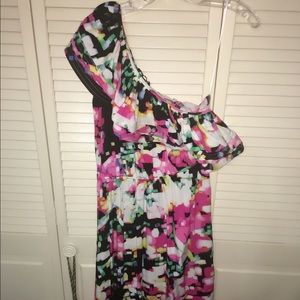 HM print one shoulder dress