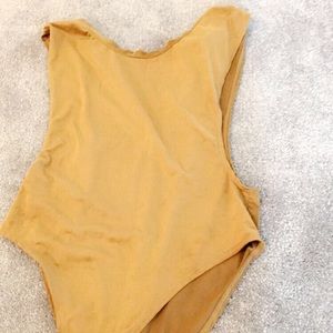 Suede bodysuit