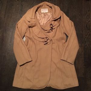 Ruffle Neck Cognac Peacoat