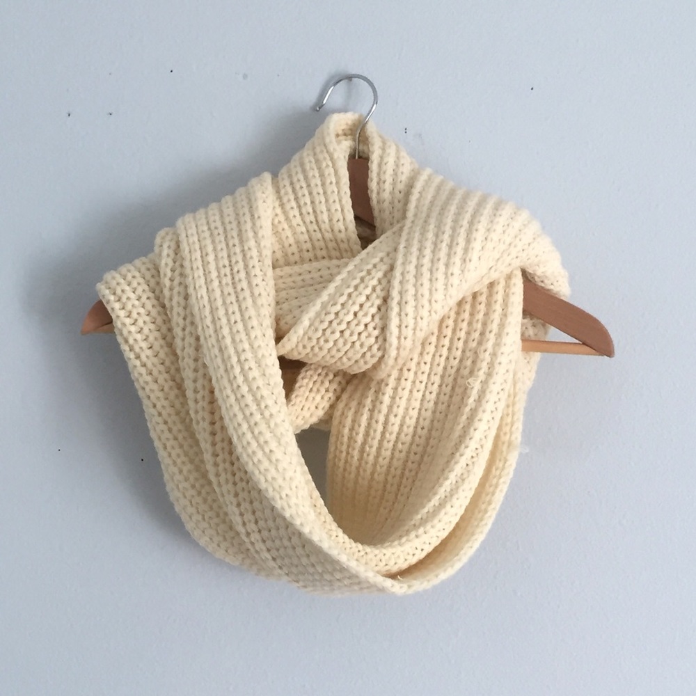 J. Crew Factory Cream Chunky-Knit Infinity Scarf