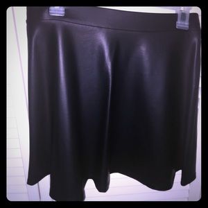 Faux leather skater skirt