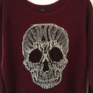 High Low Skull Sweater