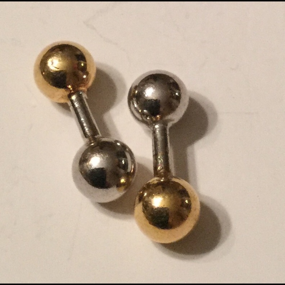 SAKS 5th Ave Gold and Silver Cufflinks for women