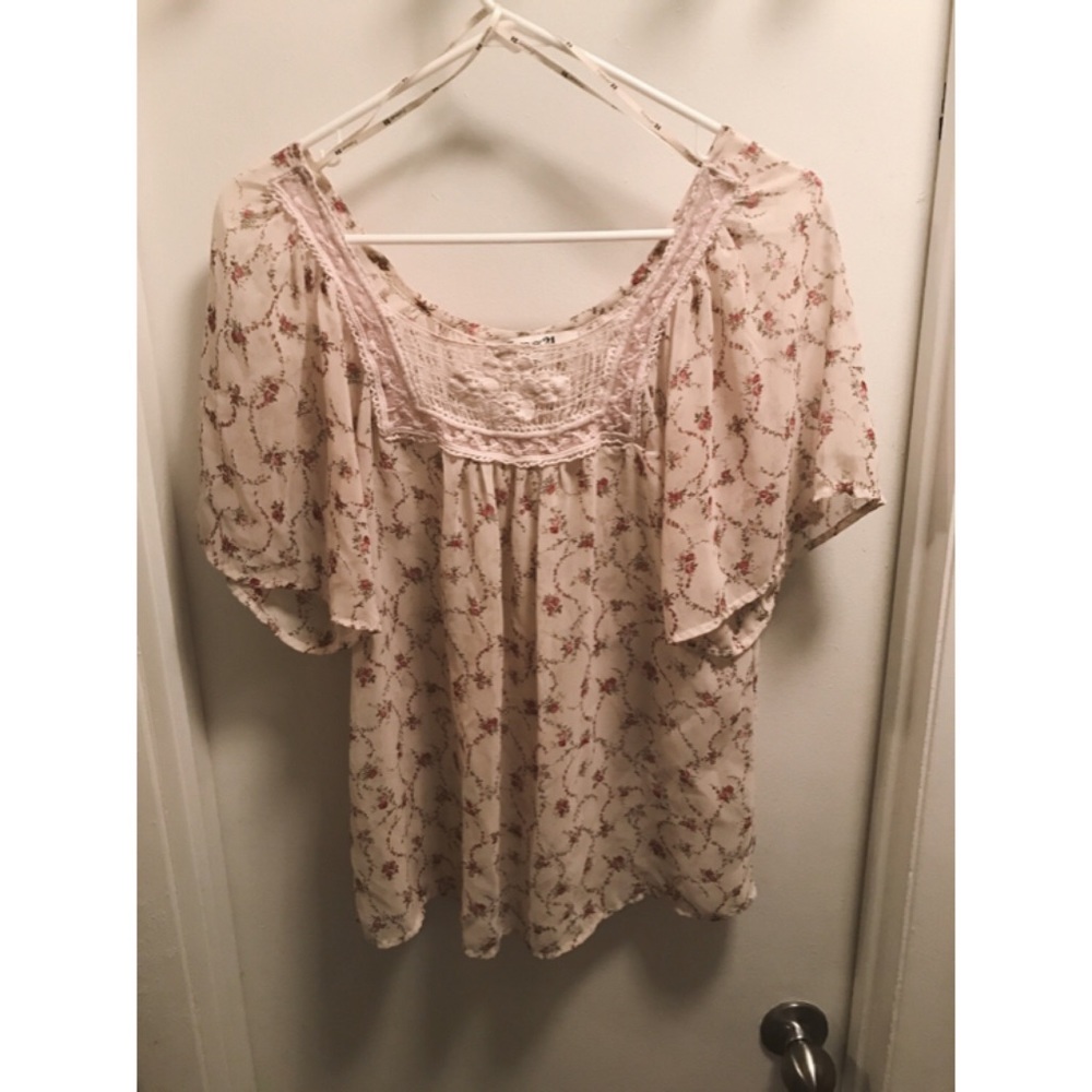 Floral chiffon shirt